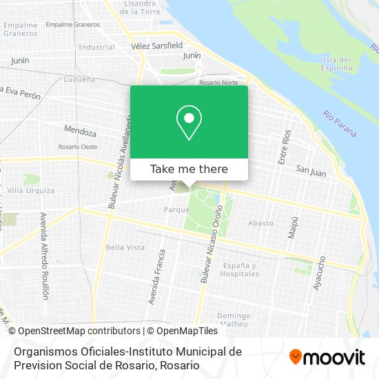 Organismos Oficiales-Instituto Municipal de Prevision Social de Rosario map