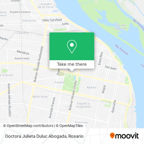 Mapa de Doctora Julieta Duluc Abogada