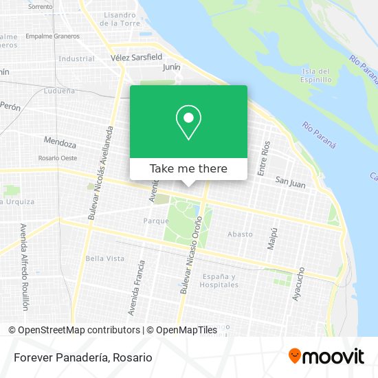 Forever Panadería map