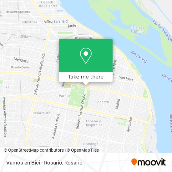 Mapa de Vamos en Bici - Rosario