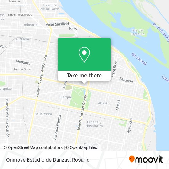 Onmove Estudio de Danzas map