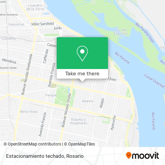 Estacionamiento techado map