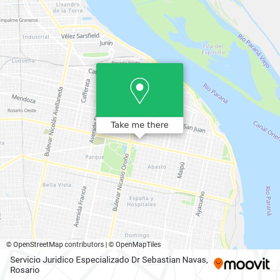 Servicio Juridico Especializado Dr Sebastian Navas map