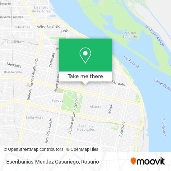 Escribanias-Mendez Casariego map