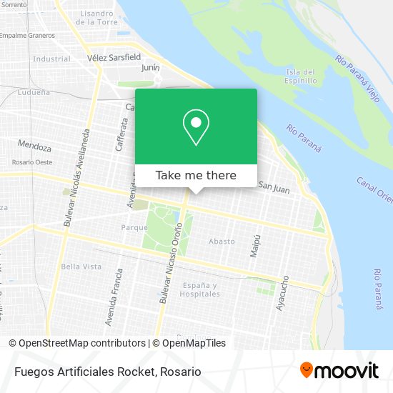 Fuegos Artificiales Rocket map