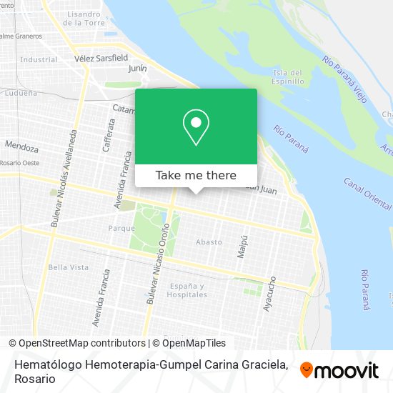 Mapa de Hematólogo Hemoterapia-Gumpel Carina Graciela