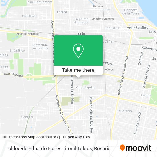 Toldos-de Eduardo Flores Litoral Toldos map