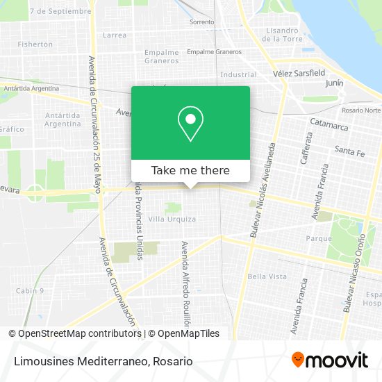 Mapa de Limousines Mediterraneo