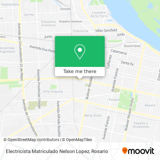 Electricista Matriculado Nelson Lopez map