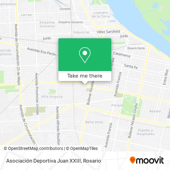 Asociación Deportiva Juan XXIII map