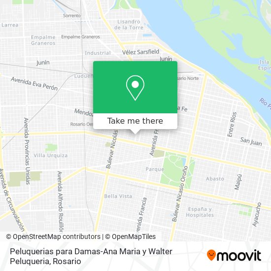 Peluquerias para Damas-Ana Maria y Walter Peluqueria map