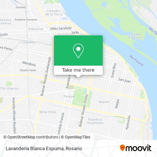 Lavandería Blanca Espuma map