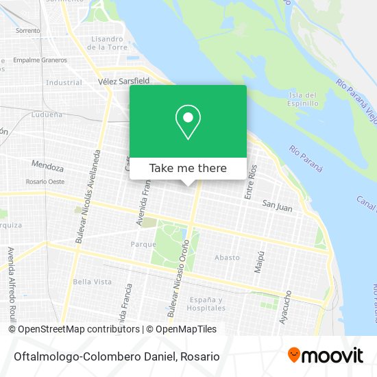 Mapa de Oftalmologo-Colombero Daniel