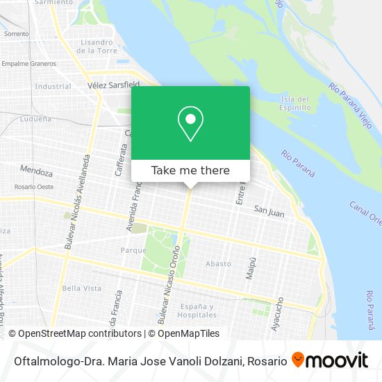 Mapa de Oftalmologo-Dra. Maria Jose Vanoli Dolzani
