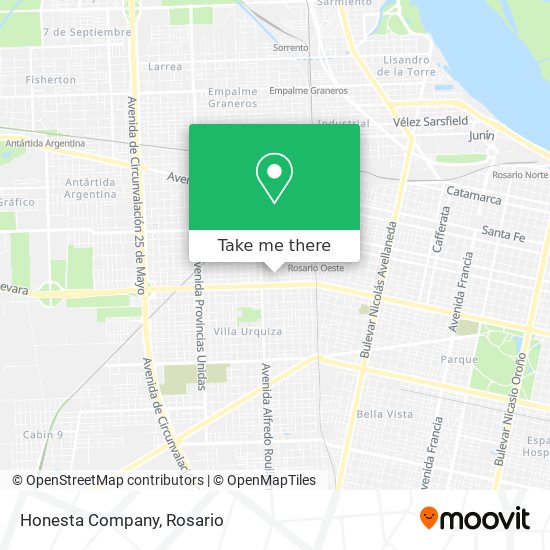 Mapa de Honesta Company