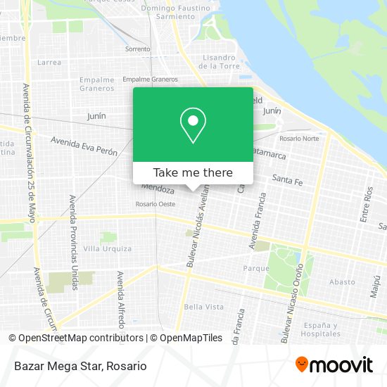 Mapa de Bazar Mega Star