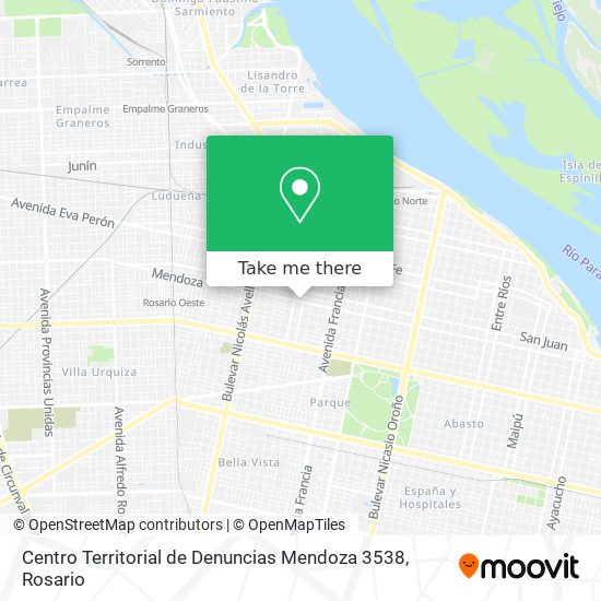 Centro Territorial de Denuncias Mendoza 3538 map