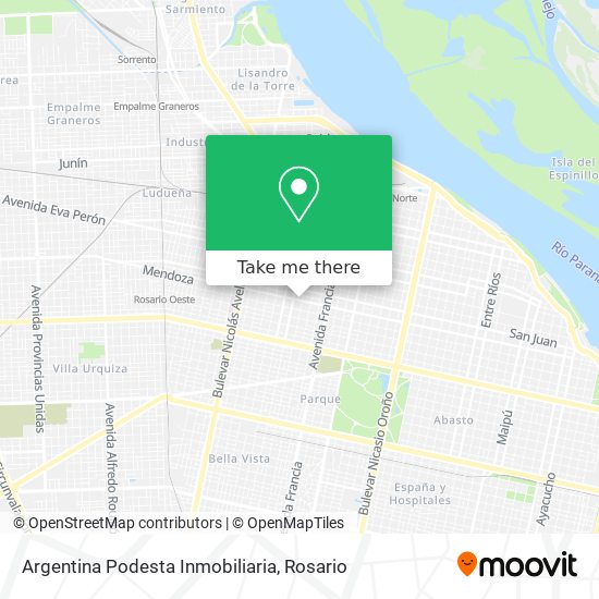 Mapa de Argentina Podesta Inmobiliaria