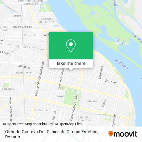Olmedo Gustavo Dr - Clinica de Cirugia Estetica map