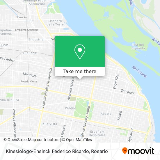 Mapa de Kinesiologo-Ensinck Federico Ricardo