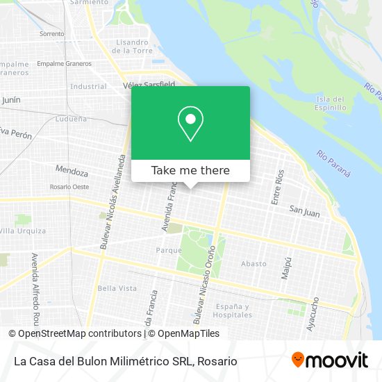 Mapa de La Casa del Bulon Milimétrico SRL