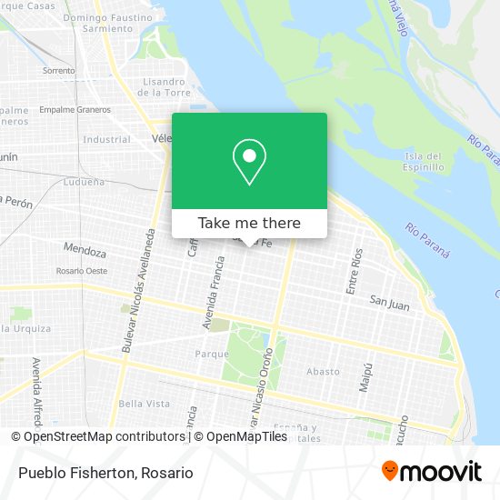Mapa de Pueblo Fisherton