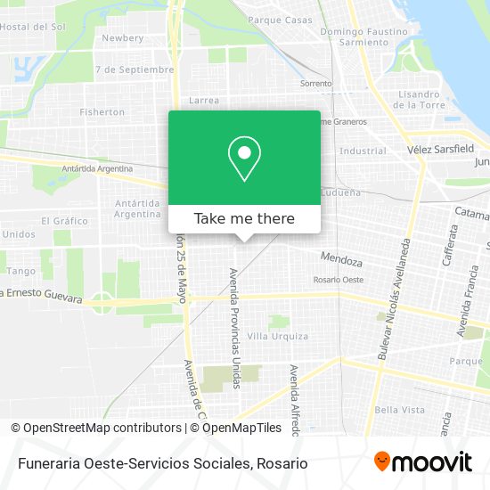 Mapa de Funeraria Oeste-Servicios Sociales
