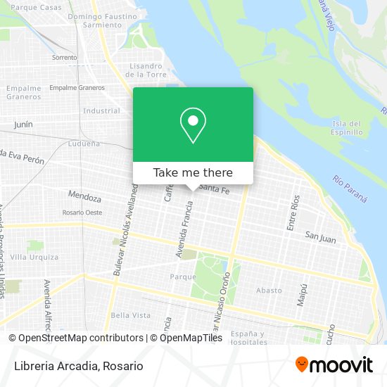 Mapa de Libreria Arcadia