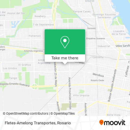 Fletes-Amelong Transportes map
