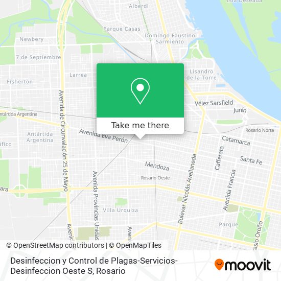 Desinfeccion y Control de Plagas-Servicios-Desinfeccion Oeste S map