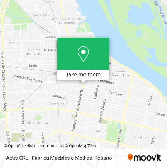 Mapa de Actis SRL - Fabrica Muebles a Medida