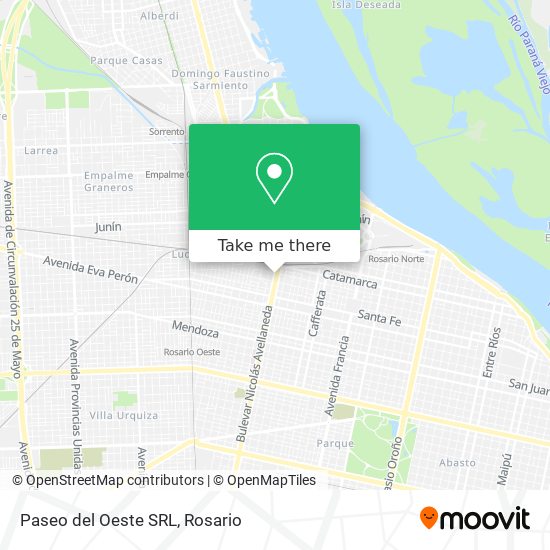 Mapa de Paseo del Oeste SRL
