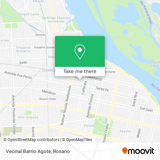 Mapa de Vecinal Barrio Agote