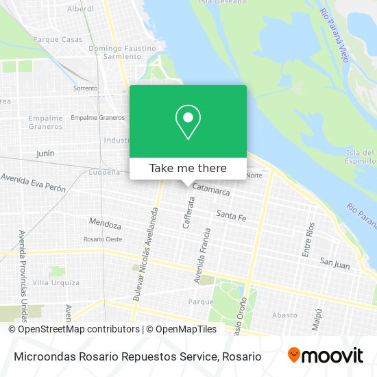 Mapa de Microondas Rosario Repuestos Service