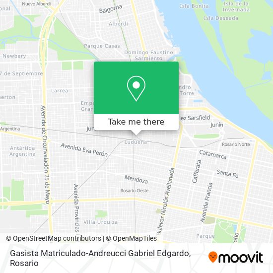 Gasista Matriculado-Andreucci Gabriel Edgardo map