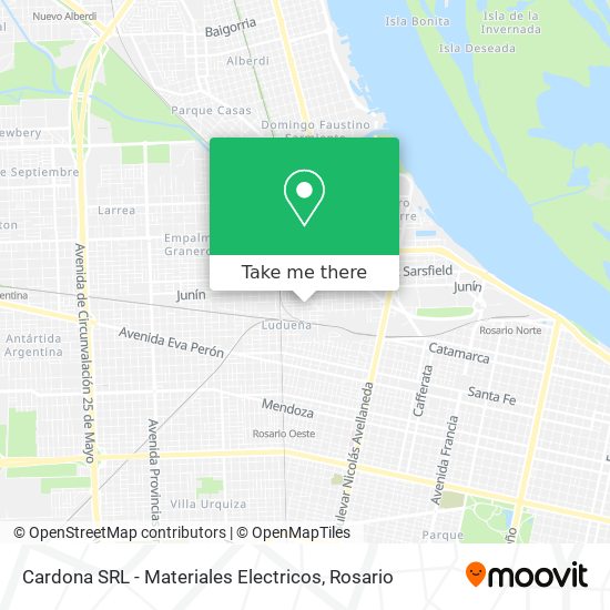 Mapa de Cardona SRL - Materiales Electricos