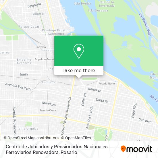 Centro de Jubilados y Pensionados Nacionales Ferroviarios Renovadora map