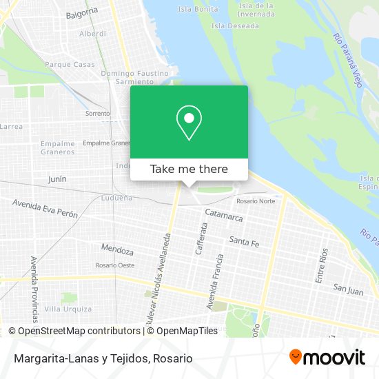 Margarita-Lanas y Tejidos map
