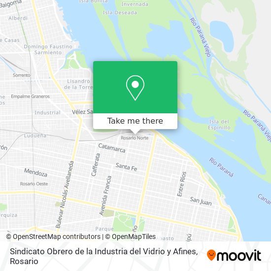 Sindicato Obrero de la Industria del Vidrio y Afines map