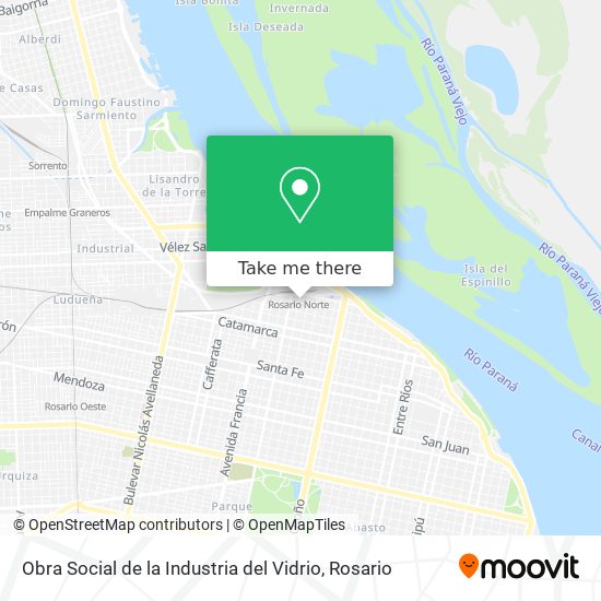 Obra Social de la Industria del Vidrio map