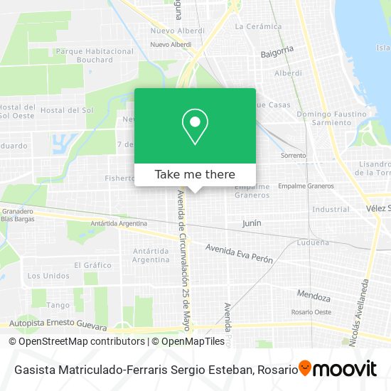 Gasista Matriculado-Ferraris Sergio Esteban map