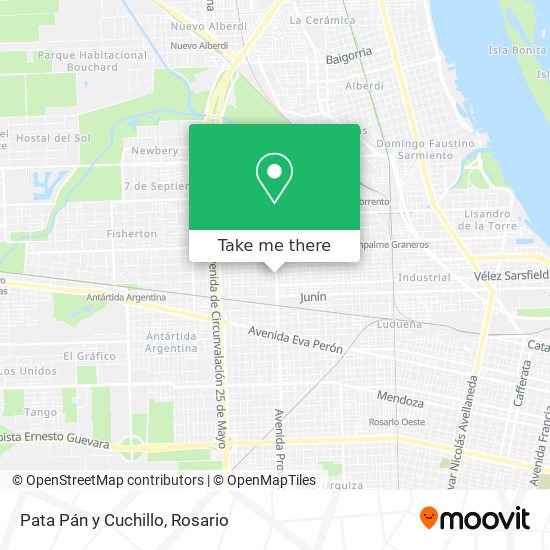 Pata Pán y Cuchillo map