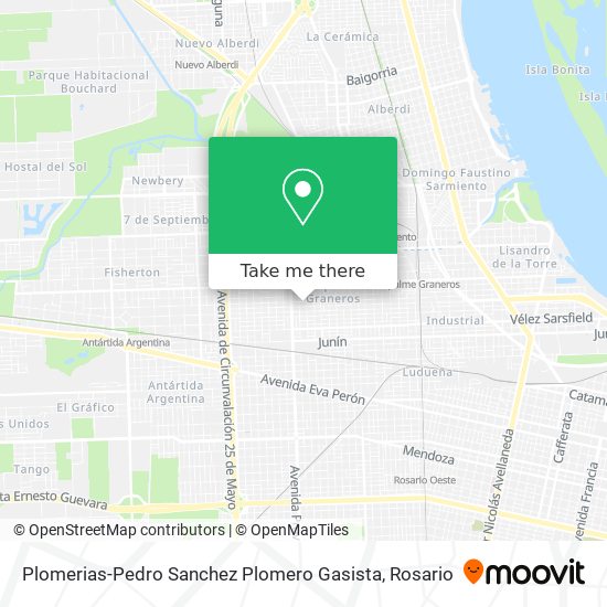 Mapa de Plomerias-Pedro Sanchez Plomero Gasista