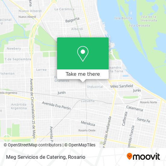 Mapa de Meg Servicios de Catering