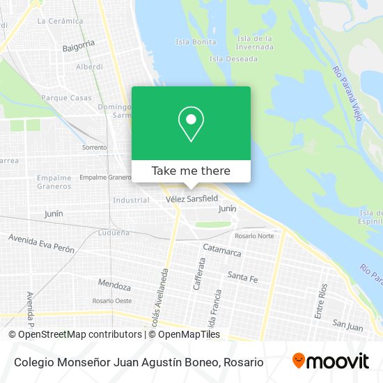 Mapa de Colegio Monseñor Juan Agustín Boneo