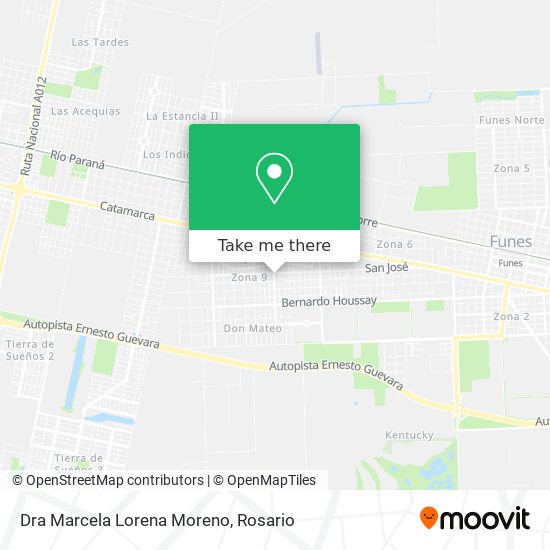 Dra Marcela Lorena Moreno map