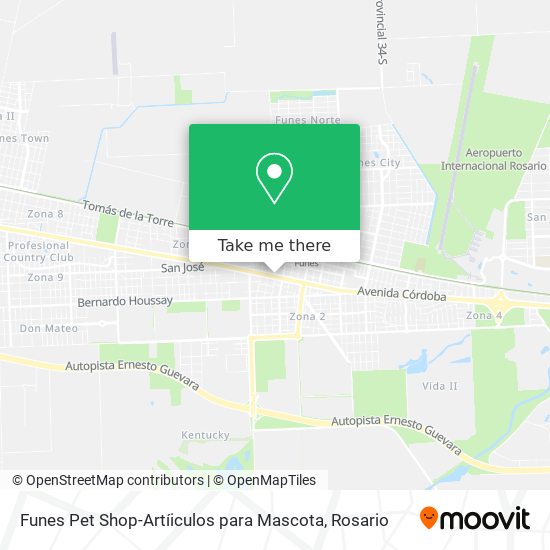 Funes Pet Shop-Artíiculos para Mascota map