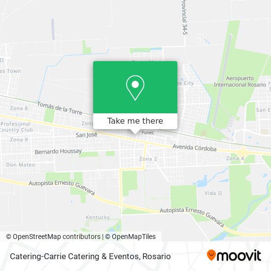 Mapa de Catering-Carrie Catering & Eventos