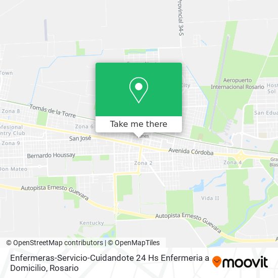 Mapa de Enfermeras-Servicio-Cuidandote 24 Hs Enfermeria a Domicilio