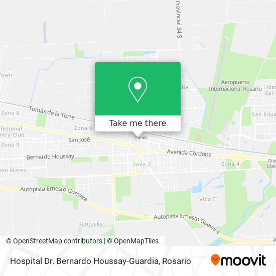 Hospital Dr. Bernardo Houssay-Guardia map